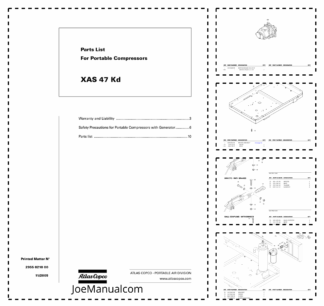 Atlas Copco XAS 47 KD Portable Compressors Parts List