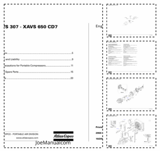 Atlas Copco XAVS 307 XAVS 650 CD7 Portable Compressor Parts List