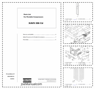 Atlas Copco XAVS 396 Portable Compressor Parts List