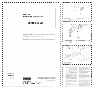 Atlas Copco XRHS 366 Portable Compressor Parts List