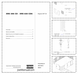 Atlas Copco XRS 396 CD XRS 830 CD6 Portable Compressor Parts List