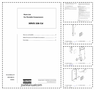Atlas Copco XRVS 336 Portable Compressor Parts List