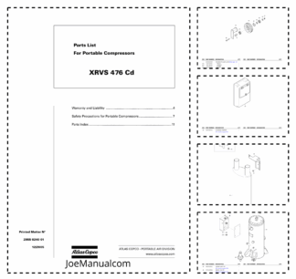 Atlas Copco XRVS 476 Portable Compressor Parts List