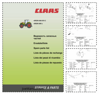 Claas Arion 610 620 630 640 Tractors Parts Catalog