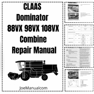 Claas Dominator 88VX 98VX 108VX Combine Repair Manual