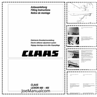 Claas Lexion 405 460 Combine Electric Deflector Adjustment Installation Instructions
