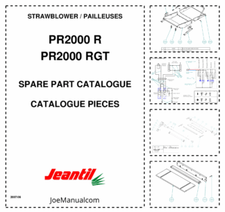 Jeantil PR2000 PR2000R PR2000RGT Strawblowers Spare Parts Catalog