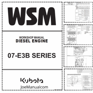 Kubota V2607 V3007 B3307 DI Diesel Engines Workshop Manual