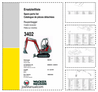 Wacker Neuson 3402RD Crawler Excavator Parts Catalog