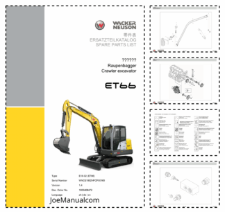 Wacker Neuson ET66 Exavator Parts Manual