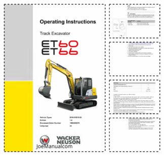 Wacker Neuson ET66 Mini Excavator Operators Manual