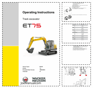 Wacker Neuson ET75 Mini Excavator Operators Manual