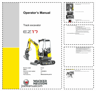 Wacker Neuson EZ17 Mini Excavator Operators Manual