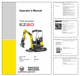 Wacker Neuson EZ20 Excavator Operators Manual