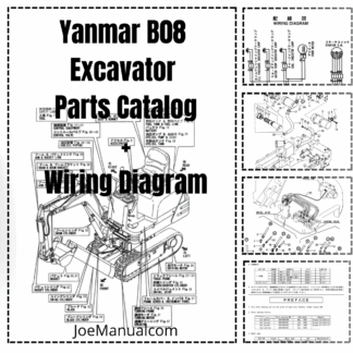 Yanmar B08 Excavator Label Set Parts Catalog
