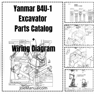 Yanmar B4U-1 Excavator Parts Catalog Wiring Diagram