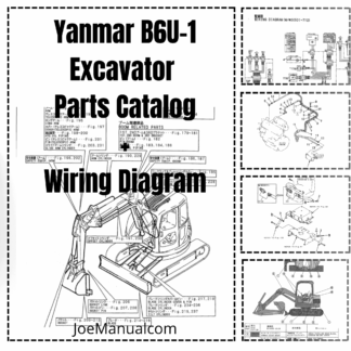 Yanmar B6U-1 Excavator Parts Catalog Wiring Diagram
