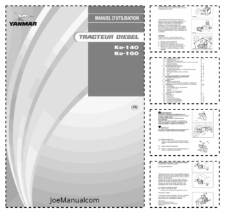 Yanmar Ke140 Ke160 Tractors Operators Manual