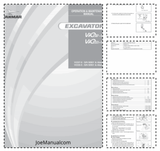 Yanmar ViO275 Excavator Operators Manual