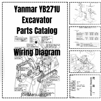 Yanmar YB271U Excavator Parts Manual Wiring Diagram