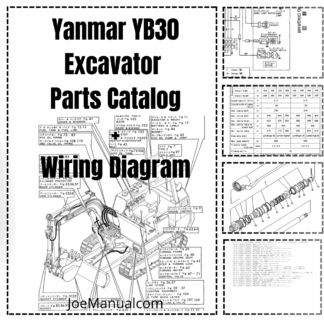 Yanmar YB30 Excavator Parts Manual Wiring Diagram