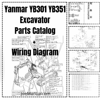 Yanmar YB301 YB351 Excavators Parts Manual Wiring Diagram