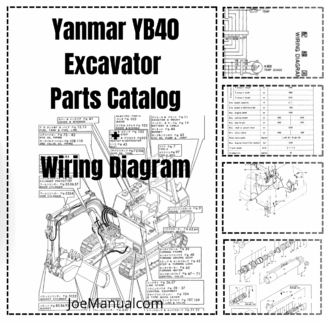 Yanmar YB40 Excavator Parts Manual Wiring Diagram