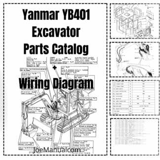 Yanmar YB401U Excavator Parts Manual Wiring Diagram