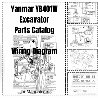 Yanmar YB401W Excavator Parts Manual Wiring Diagram