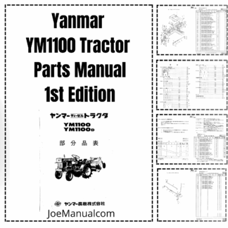 Yanmar YM1100 Tractor Parts Manual (1st Edition)