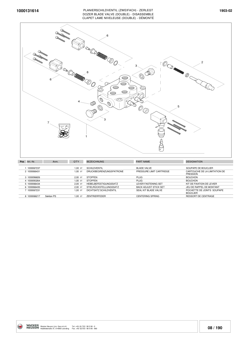 Wacker Neuson 1903 Crawler Excavator Parts Catalog Rev 3 - Image 12
