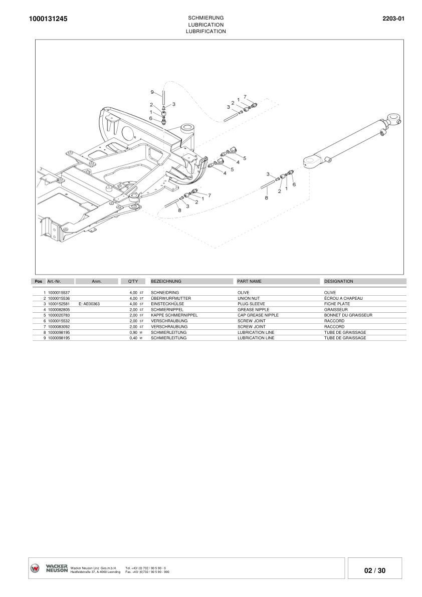 Wacker Neuson 2203 Crawler Excavator Parts Catalog Rev 2 - Image 10