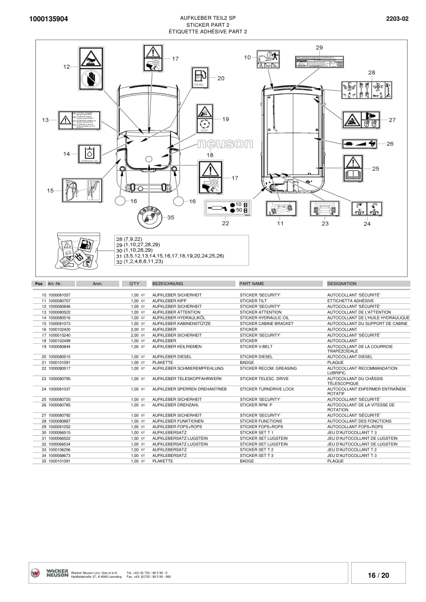 Wacker Neuson 2203 Crawler Excavator Parts Catalog Rev 3 - Image 12