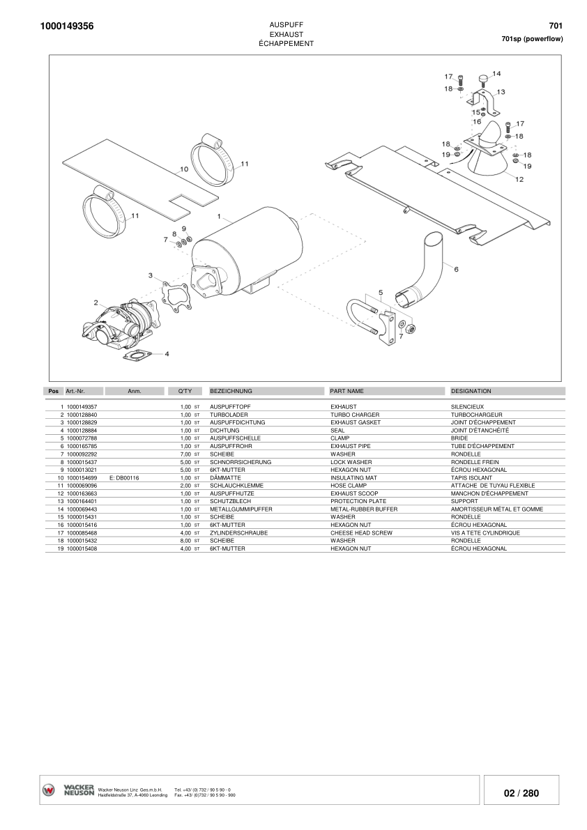 Wacker Neuson 701s 701sp Skid Steer Loader Parts Catalog Rev 3.7 - Image 13
