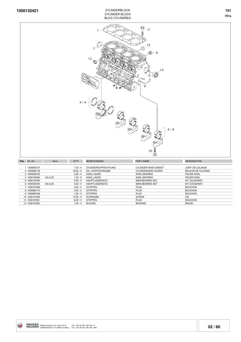 Wacker Neuson 701s 701sp Skid Steer Loader Parts Catalog Rev 3.7 - Image 11
