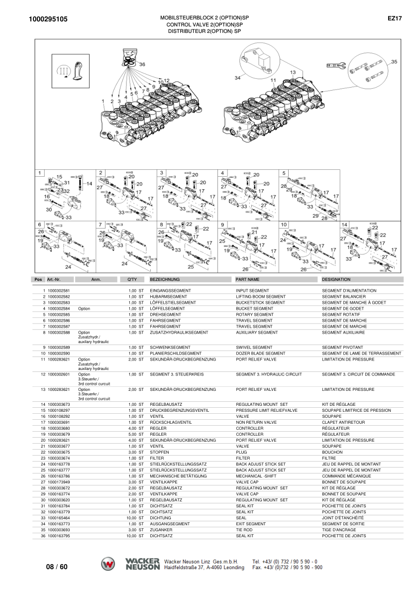 Wacker Neuson EZ17 Mini Excavator Parts Manual - Image 11
