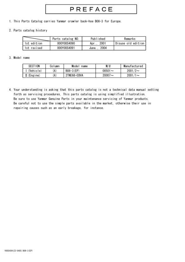 Yanmar B08-3 EP Excavator Parts Catalog Wiring Diagram - Image 2