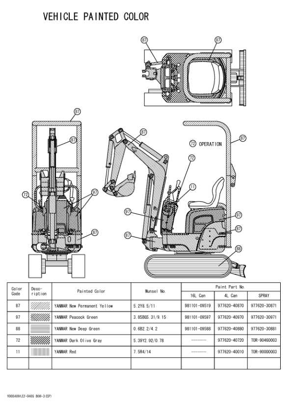 Yanmar B08-3 EP Excavator Parts Catalog Wiring Diagram - Image 4