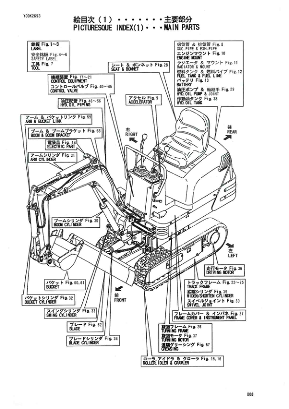 Yanmar B08 Excavator Label Set Parts Catalog - Image 8