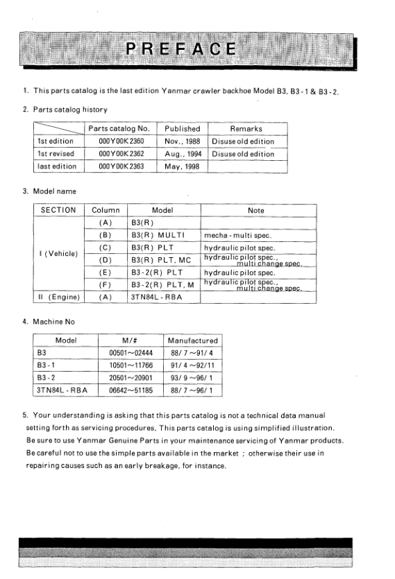 Yanmar B3-1 B3-2 Excavator Parts Catalog Wiring Diagram - Image 2