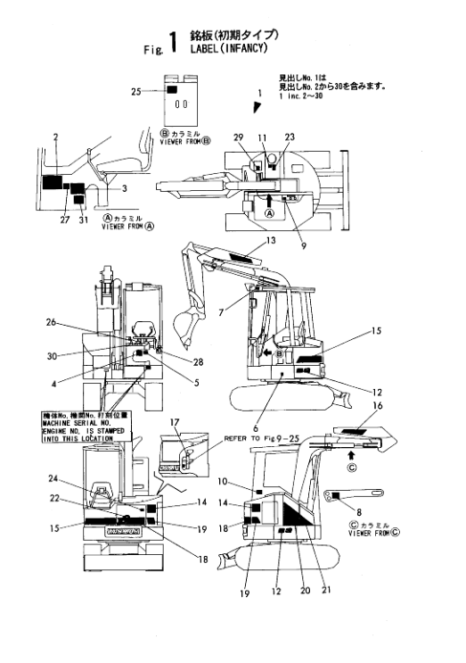 Yanmar B3-1 B3-2 Excavator Parts Catalog Wiring Diagram - Image 9