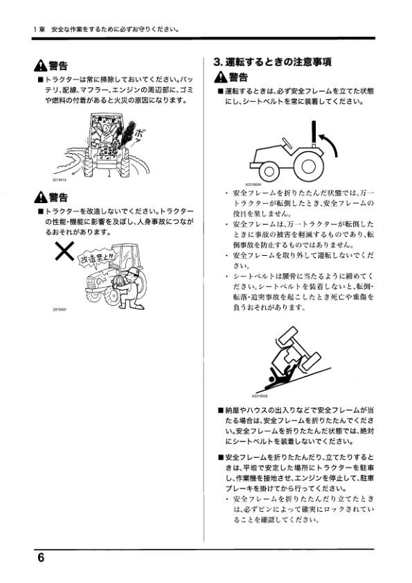 Yanmar US324 US328 US330 US334 Tractors Operators Manual - Image 8