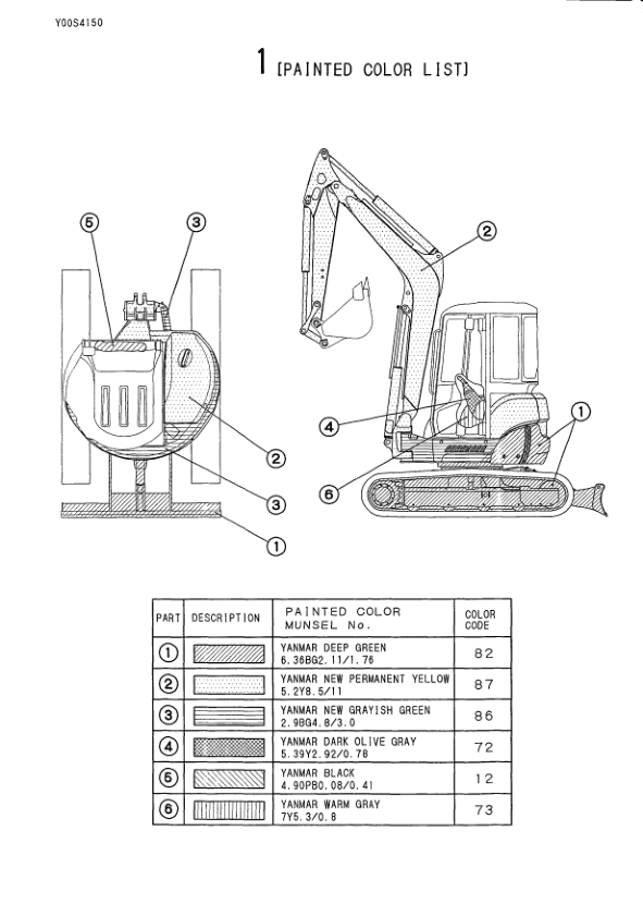 Yanmar VIO40-2 Excavator Parts Manual Wiring Diagram - Image 3