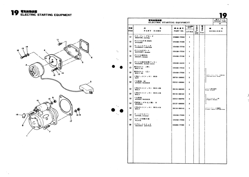 Yanmar YM1500 YM1500D Tractor Parts Manual Wiring Diagram - Image 13