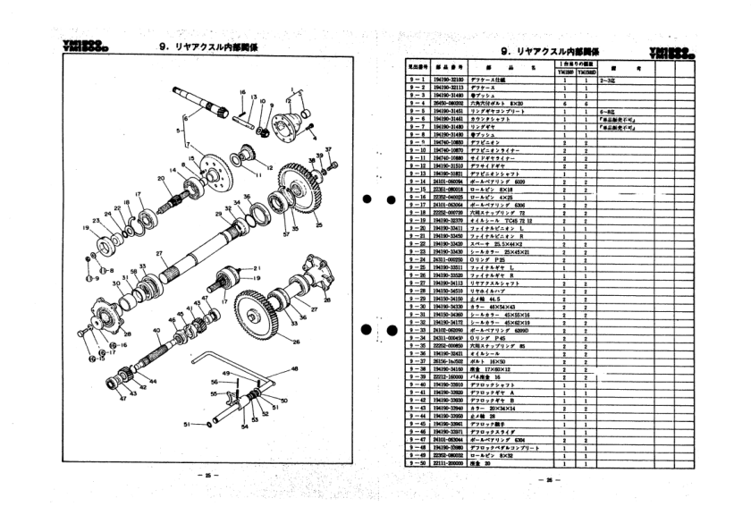 Yanmar YM1500 YM1500D Tractor Parts Manual Wiring Diagram - Image 9