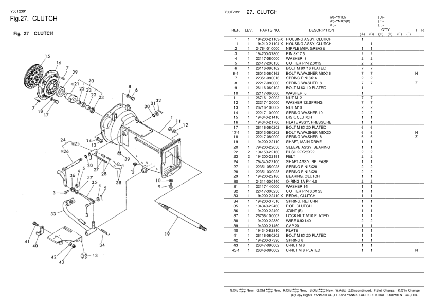 Yanmar YM165 Tractor Parts Manual - Image 6