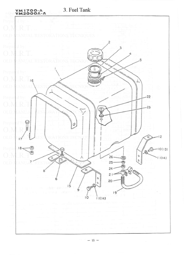 Yanmar YM1700 YM2000 Tractors Parts Manual Wiring Diagram - Image 8