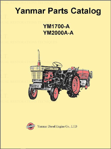 Yanmar YM1700 YM2000 Tractors Parts Manual Wiring Diagram - Image 2