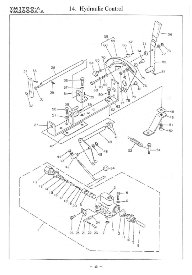 Yanmar YM1700 YM2000 Tractors Parts Manual Wiring Diagram - Image 11