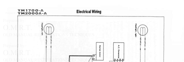 Yanmar YM1700 YM2000 Tractors Parts Manual Wiring Diagram - Image 6